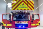 Abholung der neuen Drehleiter im Magirus-Werk Ulm.